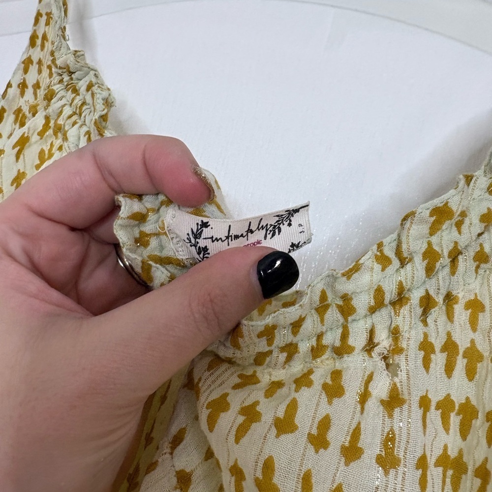 Free People Midnight Dance Maxi Dress Tiered Sleeveless Peasant Pullover S Tan - Picture 6 of 6